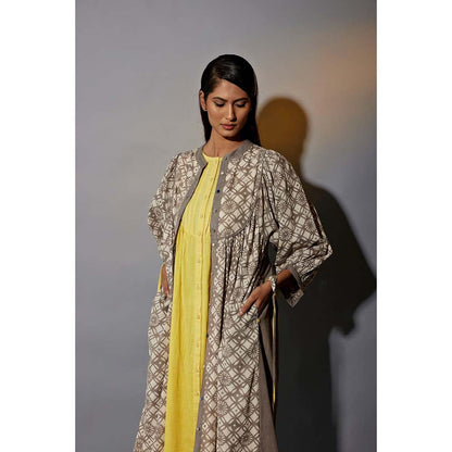 JAYATI GOENKA Grey Luxe Printed Co-Ord (Set of 5)