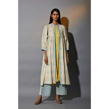 JAYATI GOENKA Blue Luxe Printed Co-Ord (Set of 5)