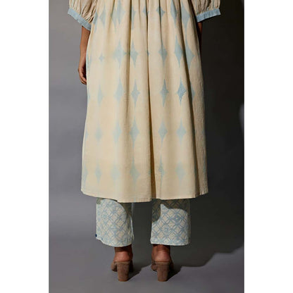 JAYATI GOENKA Blue Luxe Printed Co-Ord (Set of 5)