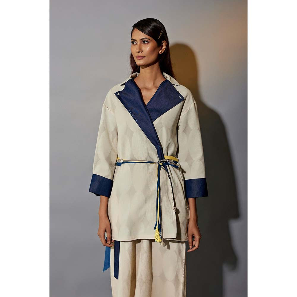 JAYATI GOENKA Denim Jacket Reversible Co-Ord (Set of 4)