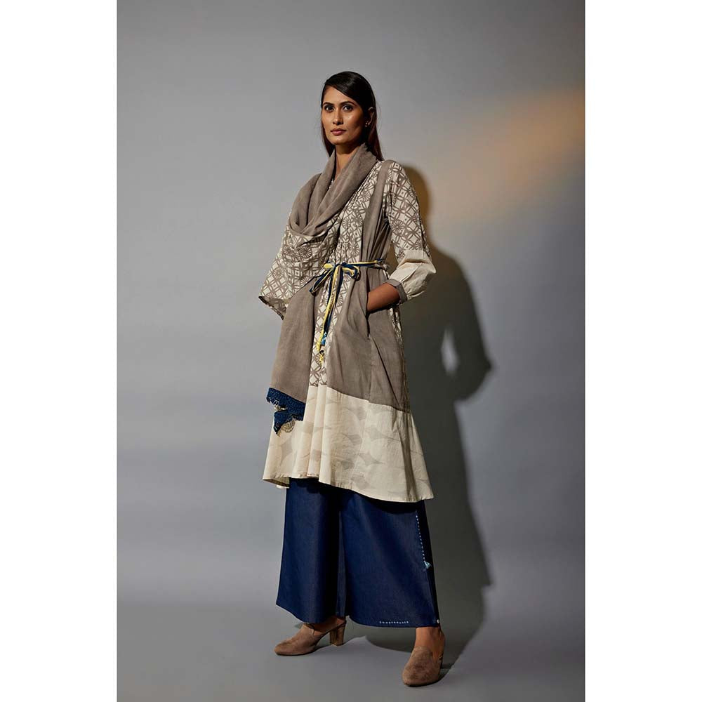 JAYATI GOENKA 24 X 7 Festive Printed Grey Co-Ord (Set of 5)