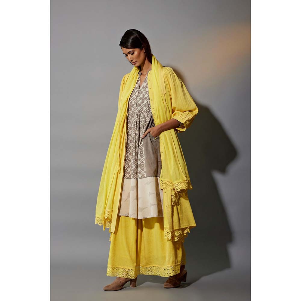 JAYATI GOENKA Haldi Festive Yellow Printed Co-Ord (Set of 6)