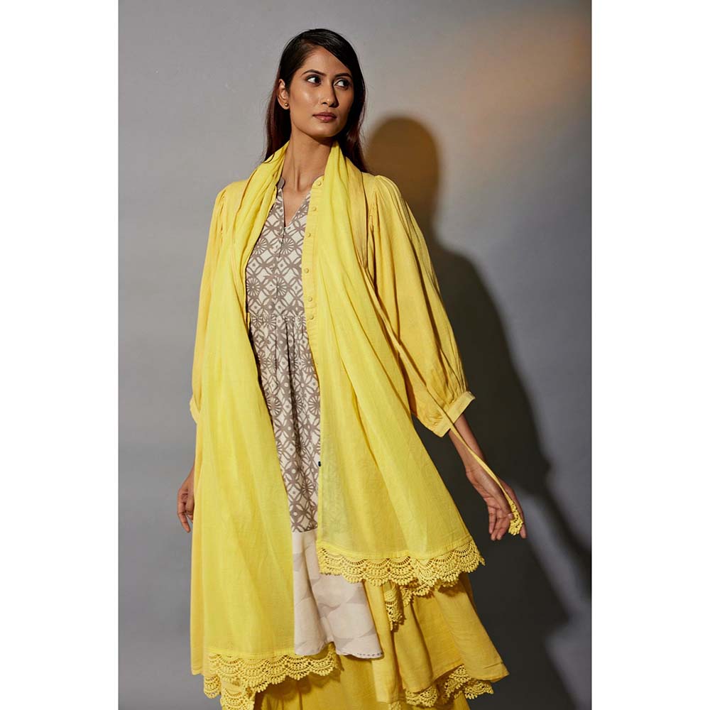 JAYATI GOENKA Haldi Festive Yellow Printed Co-Ord (Set of 6)