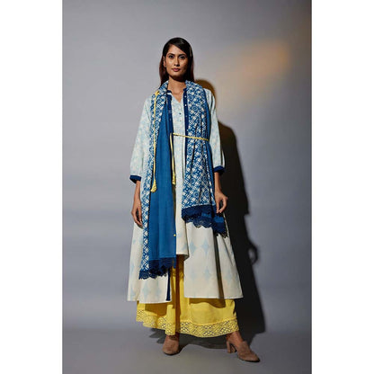 JAYATI GOENKA Festive Blue Printed Co-Ord (Set of 6)