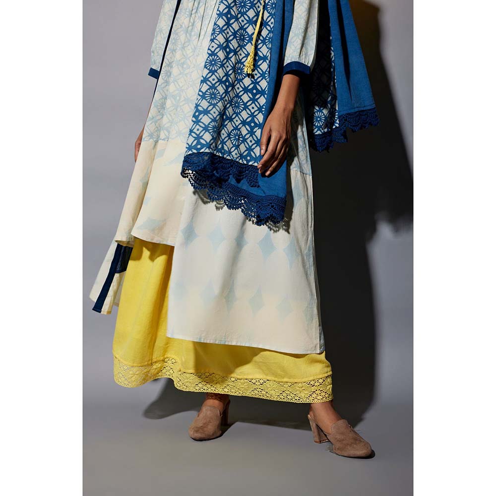 JAYATI GOENKA Festive Blue Printed Co-Ord (Set of 6)