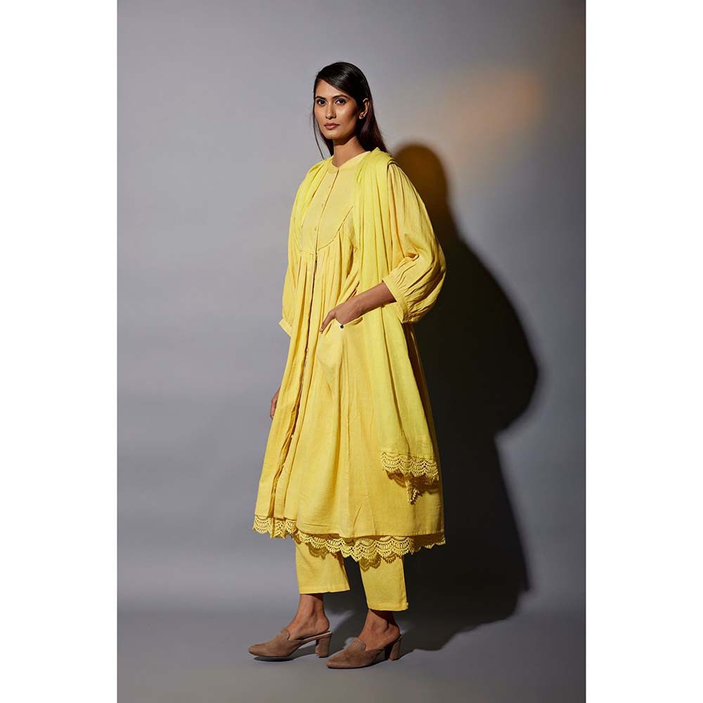 JAYATI GOENKA Haldi Festive Yellow 2 Co-Ord (Set of 4)