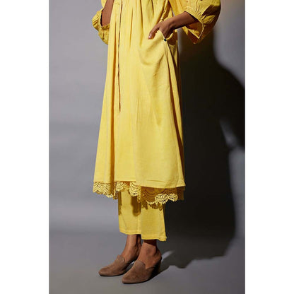 JAYATI GOENKA Haldi Festive Yellow 2 Co-Ord (Set of 4)