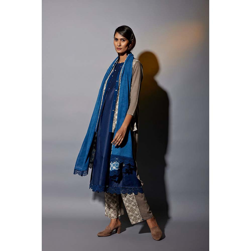 JAYATI GOENKA Smart Festive Denim Dress Co-Ord (Set of 6)