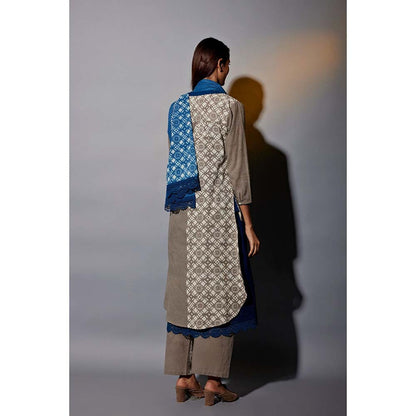 JAYATI GOENKA Smart Festive Denim Dress Co-Ord (Set of 6)