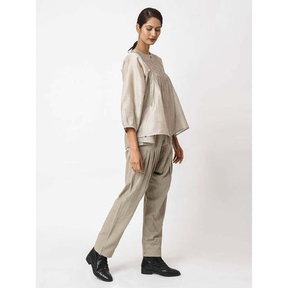 JAYATI GOENKA Solid Cream Co-Ord (Set of 2)