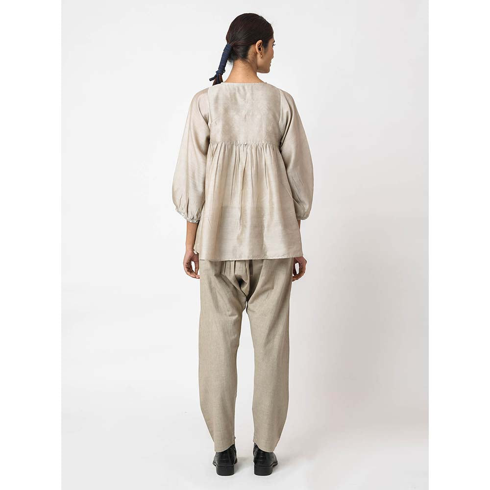 JAYATI GOENKA Solid Cream Co-Ord (Set of 2)