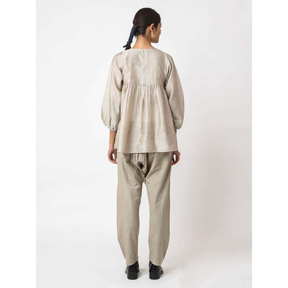 JAYATI GOENKA Solid Cream Co-Ord (Set of 2)