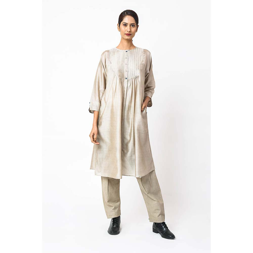 JAYATI GOENKA Solid Latte Co-Ord (Set of 2)