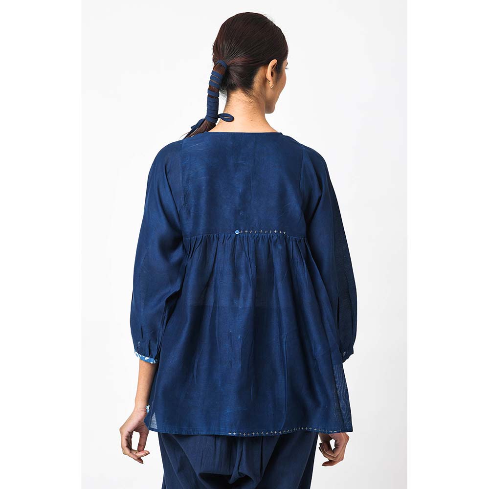 JAYATI GOENKA Solid Blueberry Co-Ord (Set of 2)