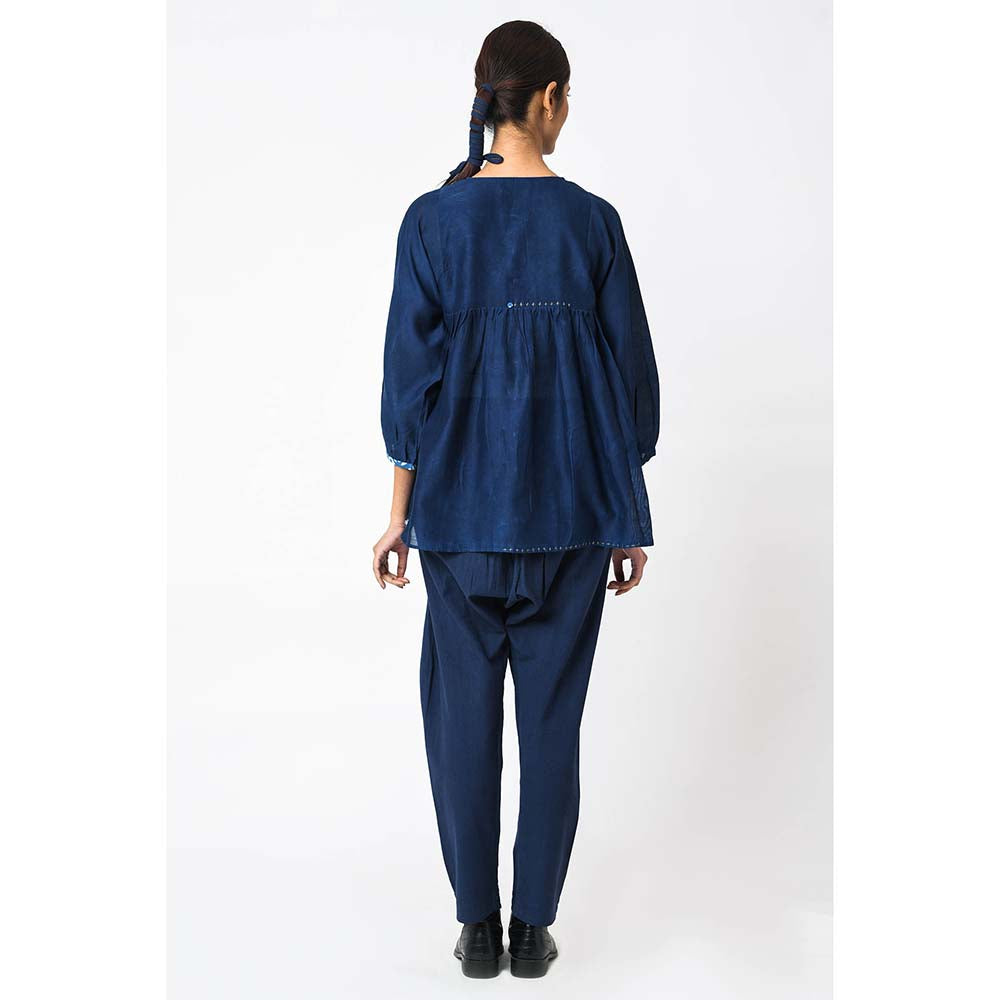 JAYATI GOENKA Solid Blueberry Top