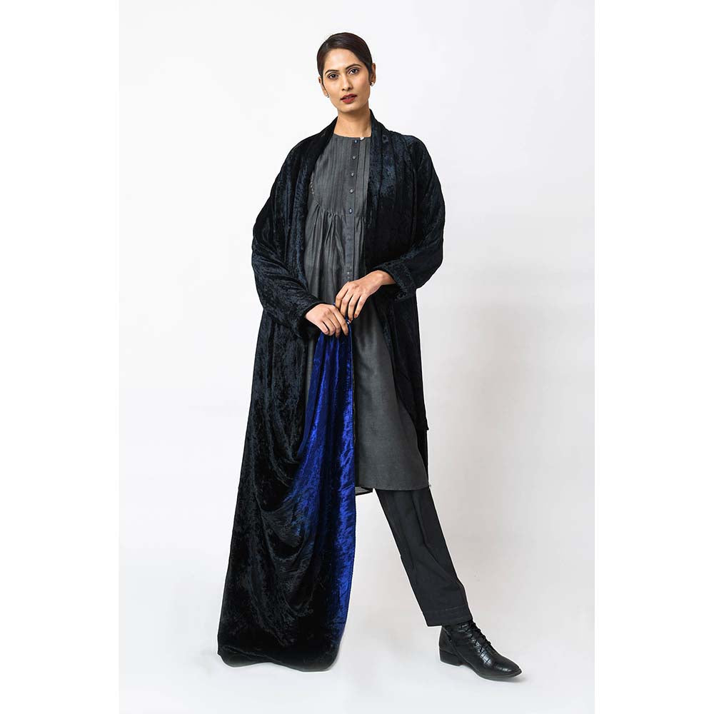 JAYATI GOENKA Royal Wrap Velvet Jacket with Belt (Set of 2)