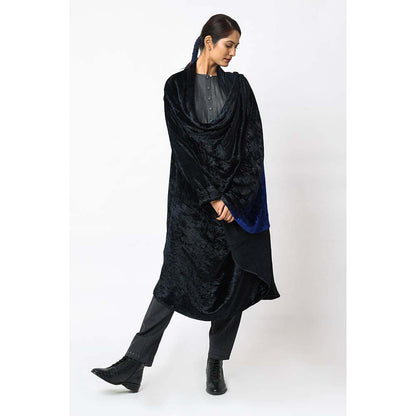 JAYATI GOENKA Royal Wrap Velvet Jacket with Belt (Set of 2)