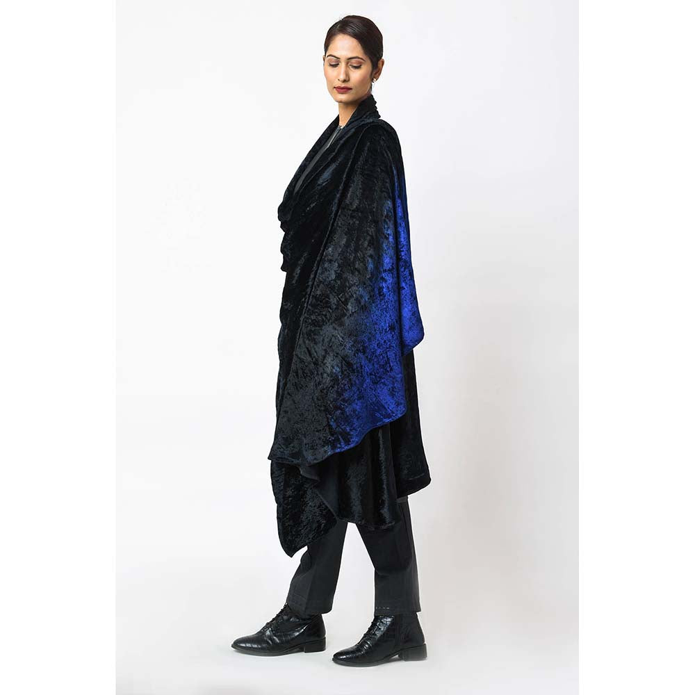 JAYATI GOENKA Royal Wrap Velvet Jacket with Belt (Set of 2)