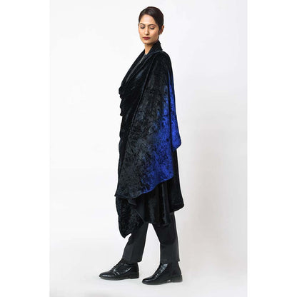 JAYATI GOENKA Royal Wrap Velvet Jacket with Belt (Set of 2)