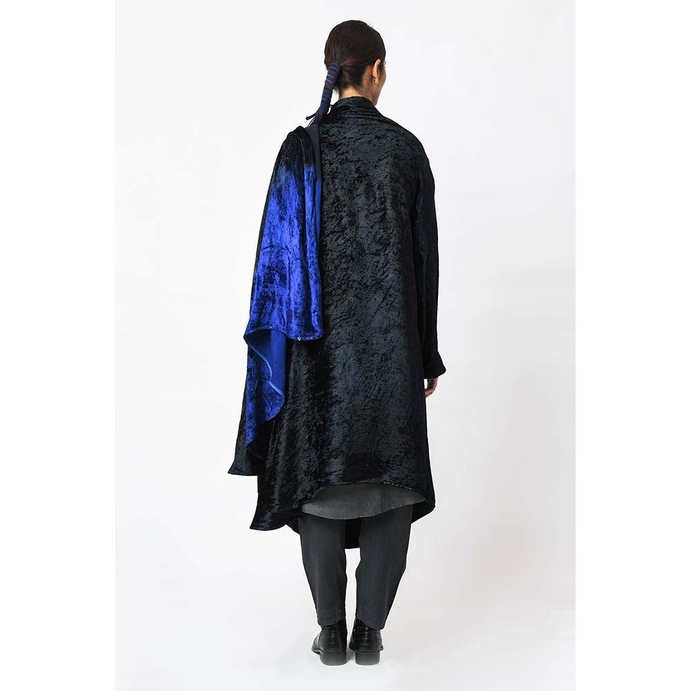 JAYATI GOENKA Royal Wrap Velvet Jacket with Belt (Set of 2)