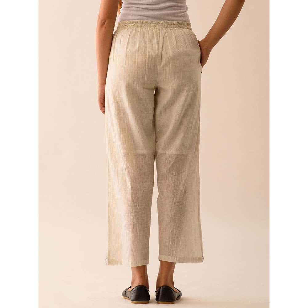 JAYATI GOENKA Beige Solid Pants