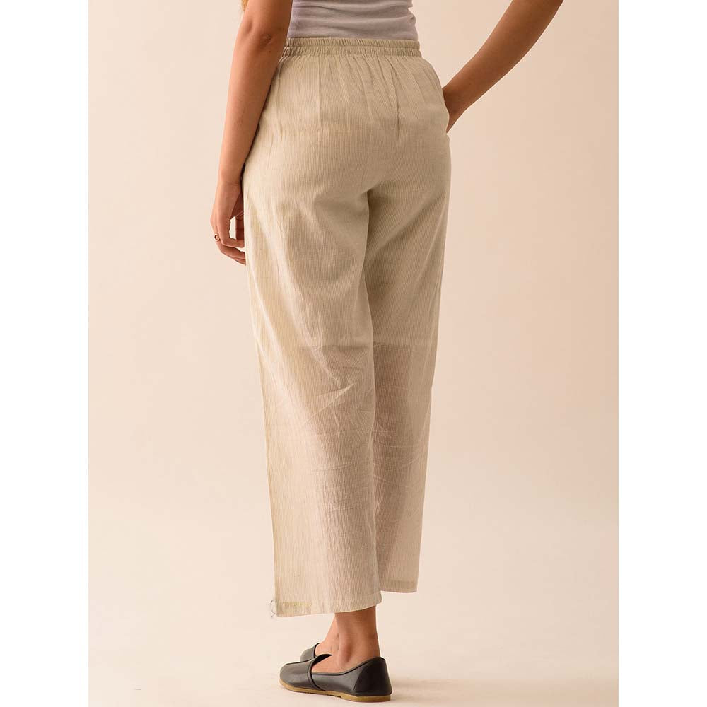 JAYATI GOENKA Beige Solid Pants