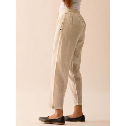 JAYATI GOENKA Beige Solid Pants