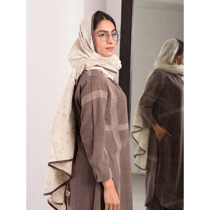 JAYATI GOENKA Taupe Geometric Kurta