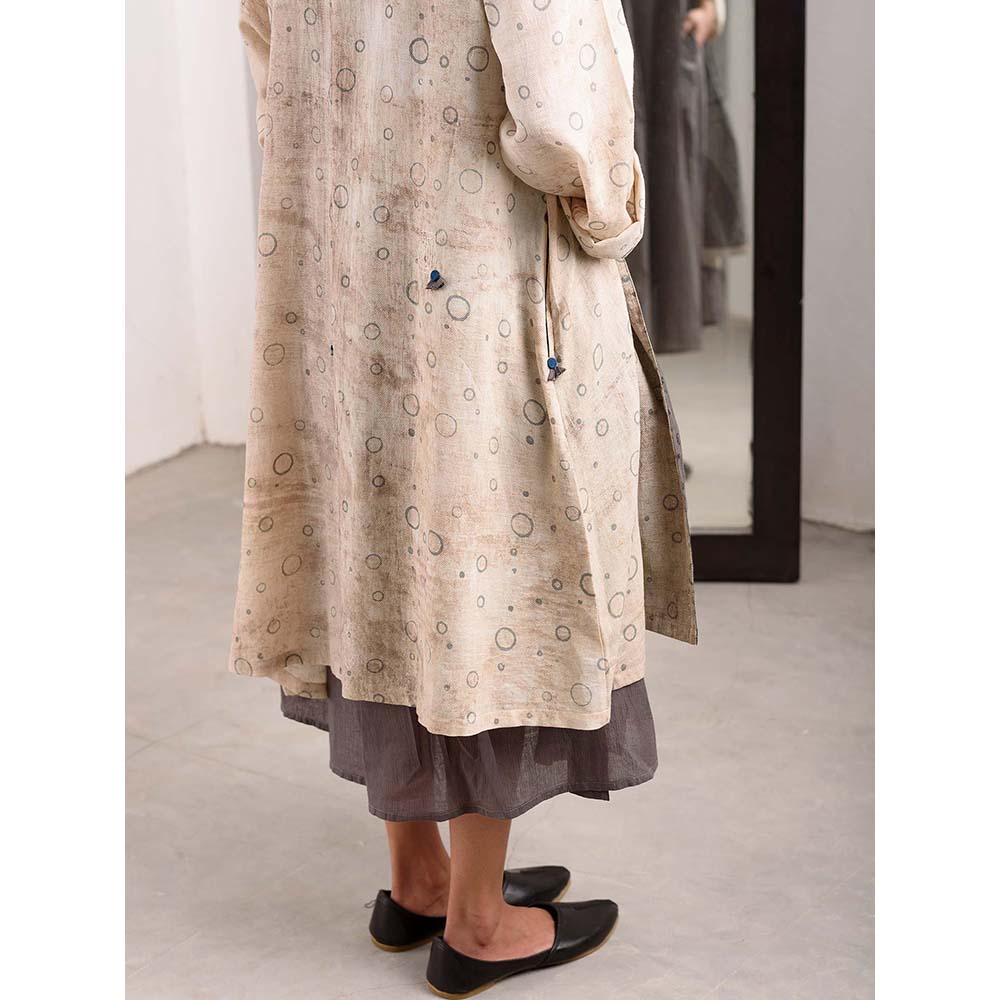 JAYATI GOENKA Grey Pleated Midi Dress