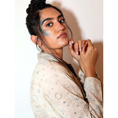 JAYATI GOENKA Grey Pleated Midi Dress