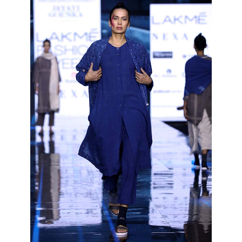 JAYATI GOENKA Blue Solid Tunic