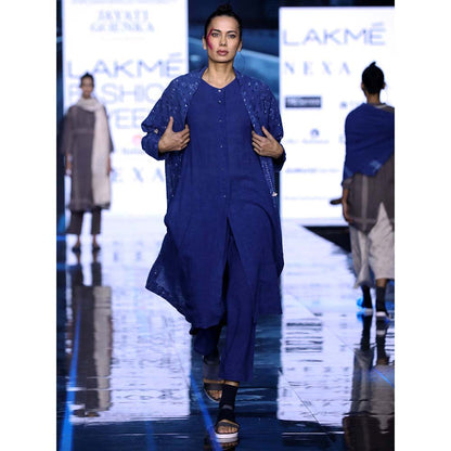 JAYATI GOENKA Blue Solid Tunic