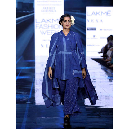 JAYATI GOENKA Blue Geometric Tunic