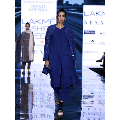 JAYATI GOENKA Blue Solid Pants
