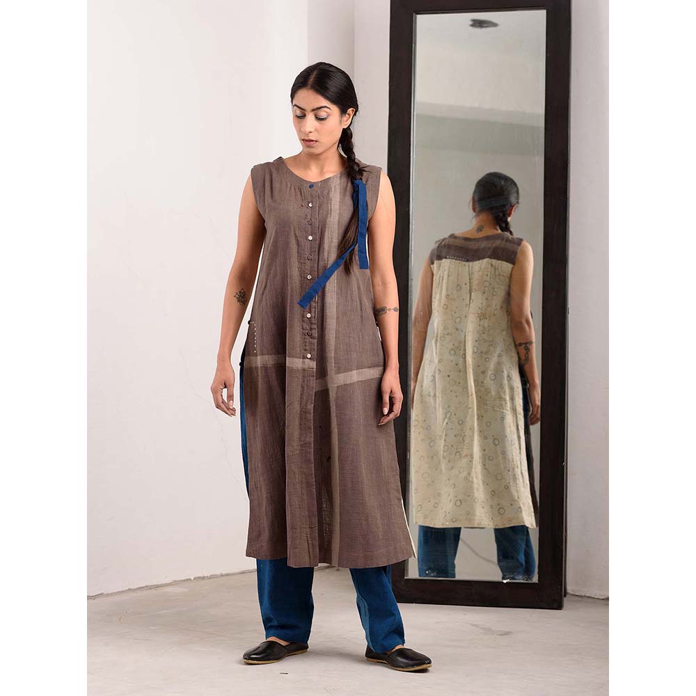JAYATI GOENKA Taupe Geometric Kurta