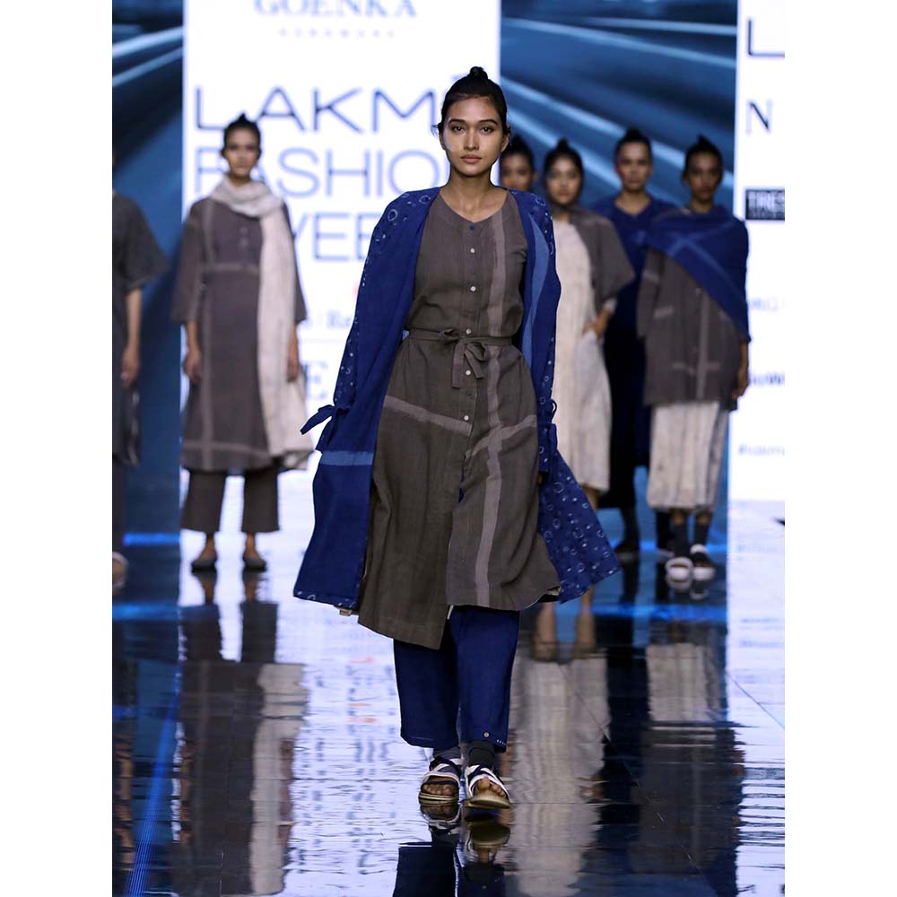 JAYATI GOENKA Taupe Geometric Kurta