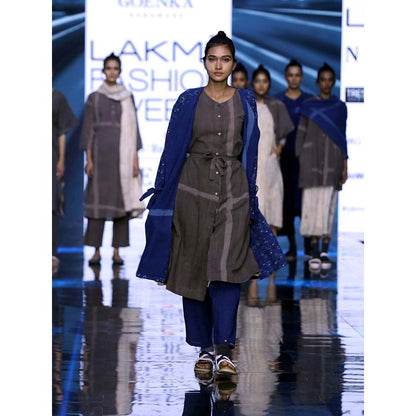 JAYATI GOENKA Taupe Geometric Kurta