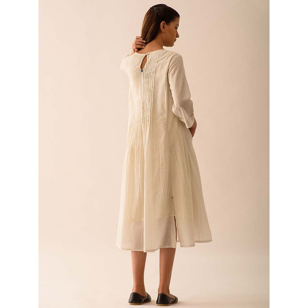 JAYATI GOENKA Beige Stripes Midi Dress