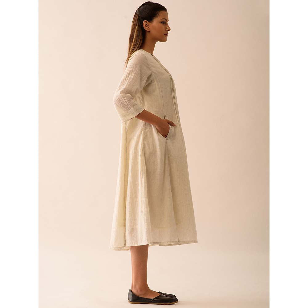 JAYATI GOENKA Beige Stripes Midi Dress