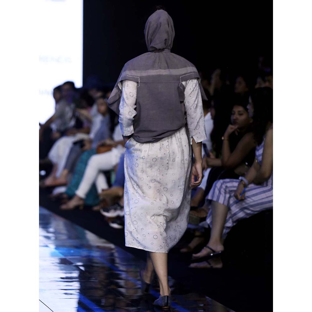 JAYATI GOENKA Beige Printed Midi Dress