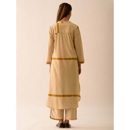 JAYATI GOENKA Beige Geometric Kurta