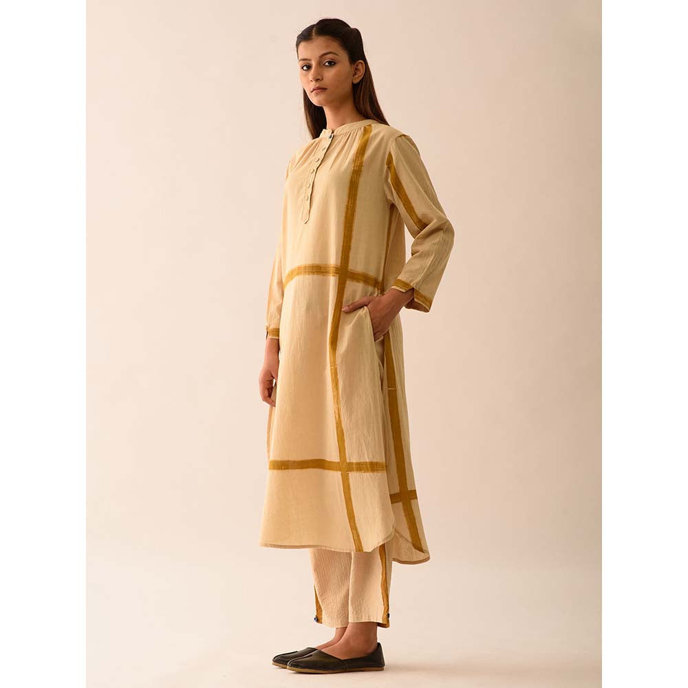 JAYATI GOENKA Beige Geometric Kurta