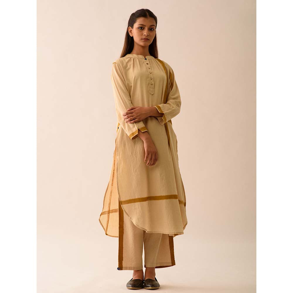 JAYATI GOENKA Beige Geometric Kurta
