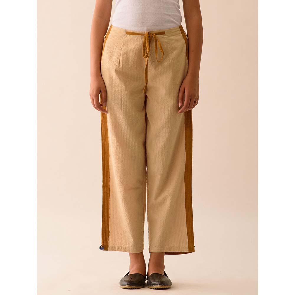 JAYATI GOENKA Beige Solid Pants