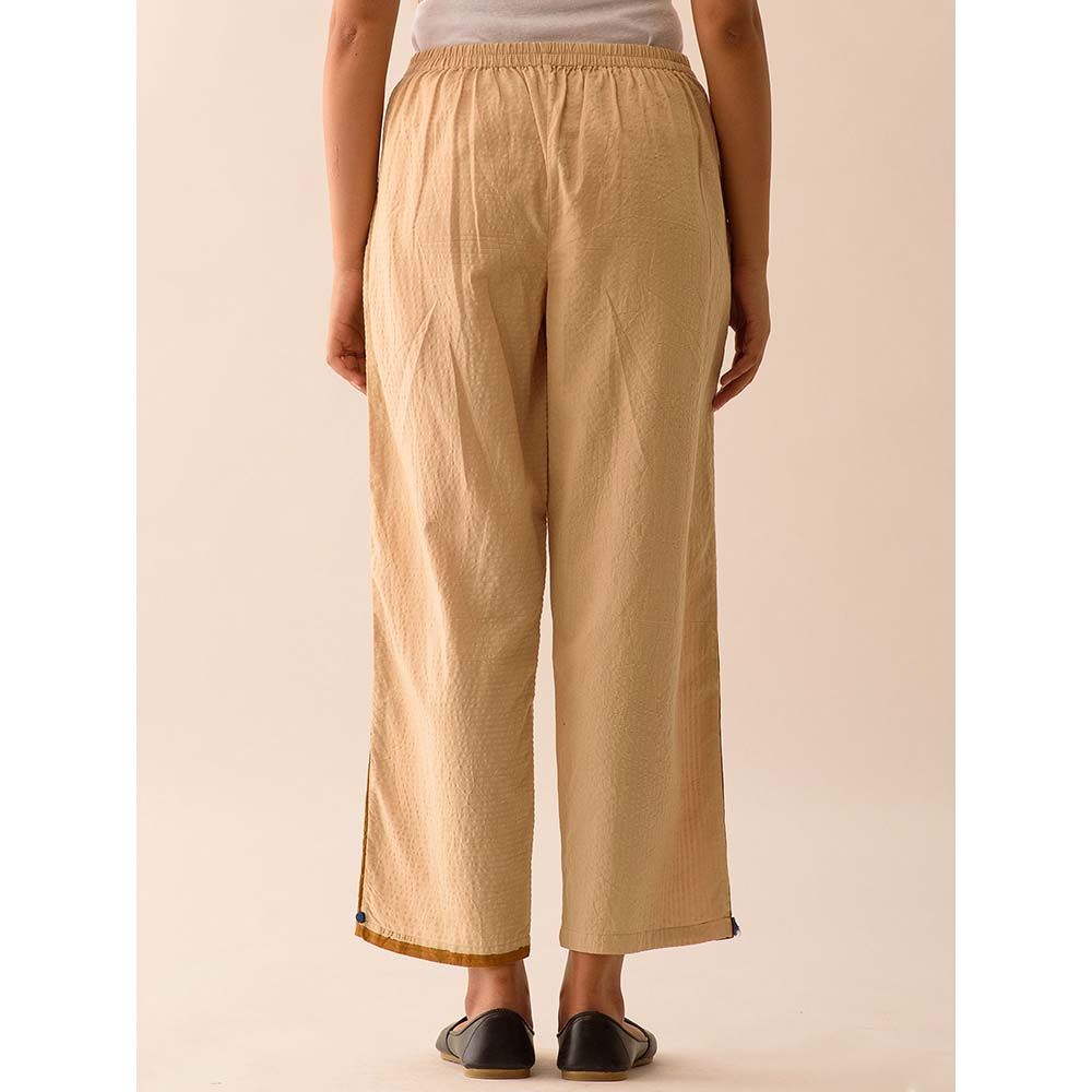 JAYATI GOENKA Beige Solid Pants
