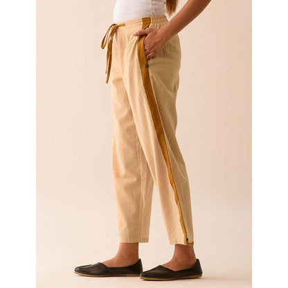 JAYATI GOENKA Beige Solid Pants