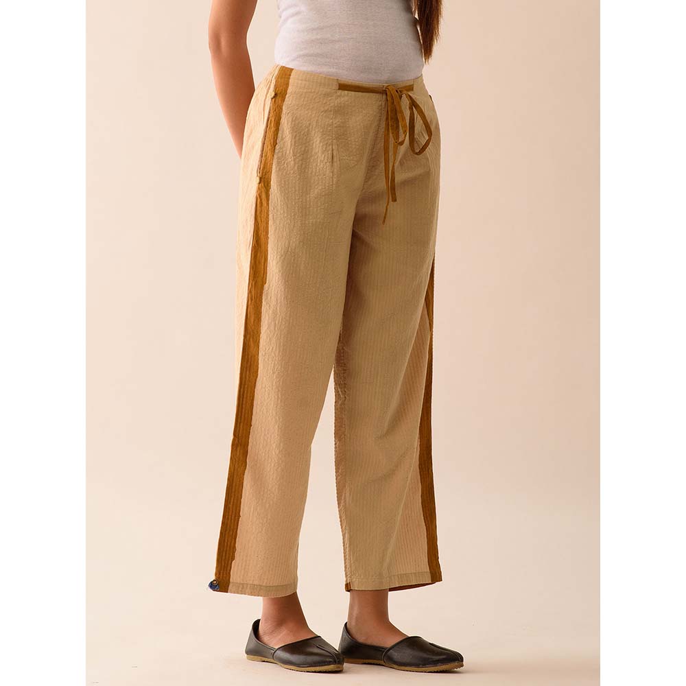 JAYATI GOENKA Beige Solid Pants