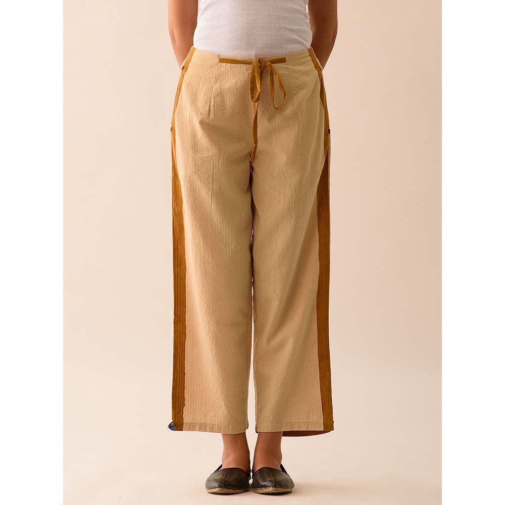 JAYATI GOENKA Beige Solid Pants