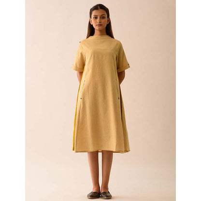 JAYATI GOENKA Beige Solid Midi Dress
