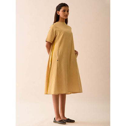 JAYATI GOENKA Beige Solid Midi Dress